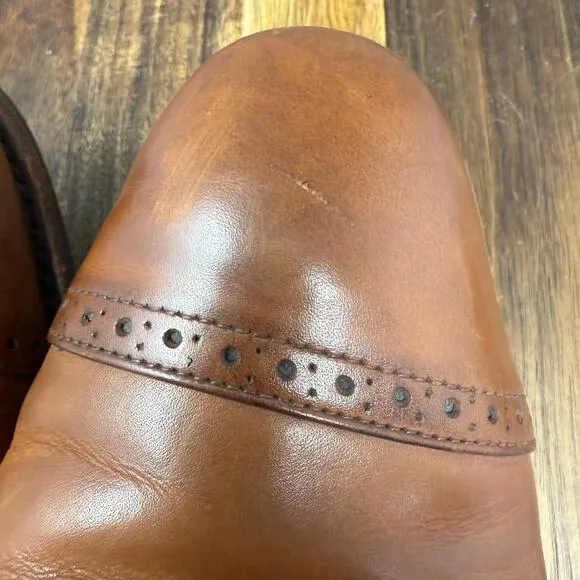 Brooks Brothers Men's 11.5 D Cap Toe Brown Leather Oxfords Welted Dress Shoes
