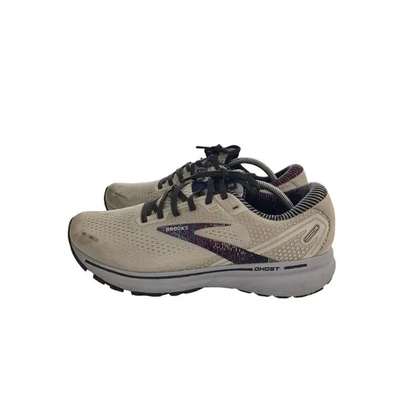 Brooks Ghost 14 Men's Size 11 Beige  Black running sneakers  Shoes