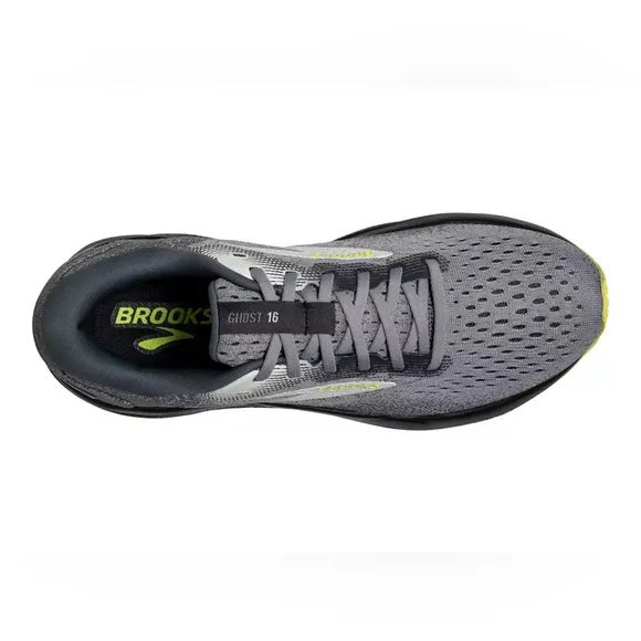 Brooks Ghost 16 in Grey/Lime tennis shoes sneakers Size Men’s 10