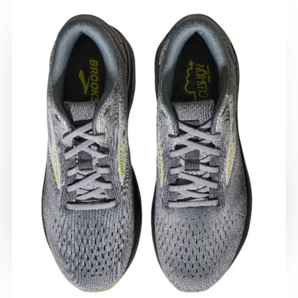 Brooks Ghost 16 in Grey/Lime tennis shoes sneakers Size Men’s 10