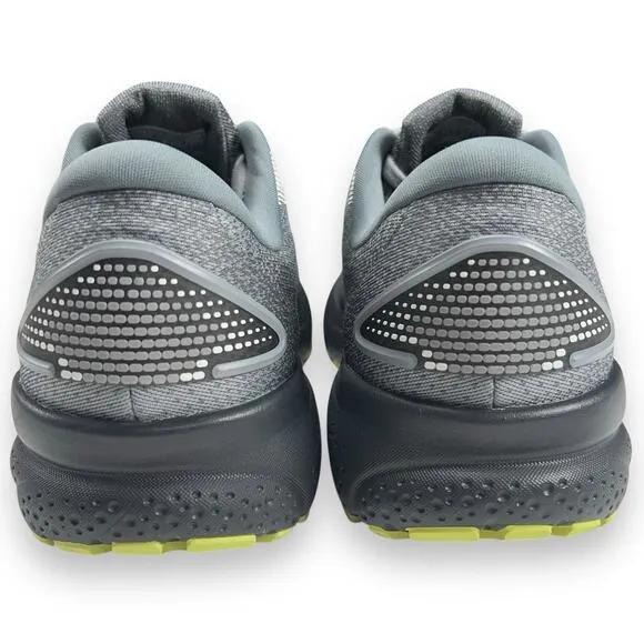 Brooks Ghost 16 Mens 11.5 Primer Grey Lime Road Running Shoes Neutral EUC!