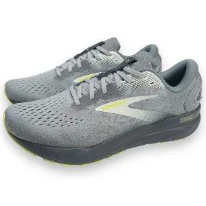 Brooks Ghost 16 Mens 11.5 Primer Grey Lime Road Running Shoes Neutral EUC!