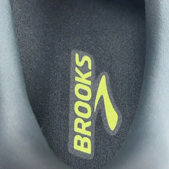 Brooks Ghost 16 Mens 11.5 Primer Grey Lime Road Running Shoes Neutral EUC!
