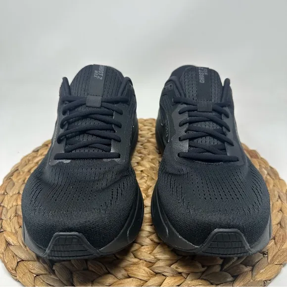 BROOKS Ghost Max 2 Running Shoes Black Ebony Size 10 EXTRA WIDE Men's