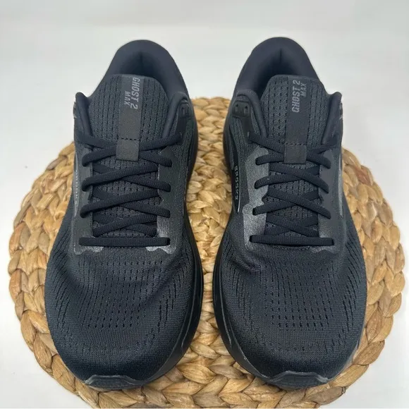 BROOKS Ghost Max 2 Running Shoes Black Ebony Size 10 EXTRA WIDE Men's