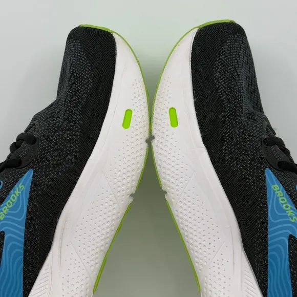 Brooks Ghost Max Running Shoes Mens 11 D Black Blue White Sneakers 1104061D060