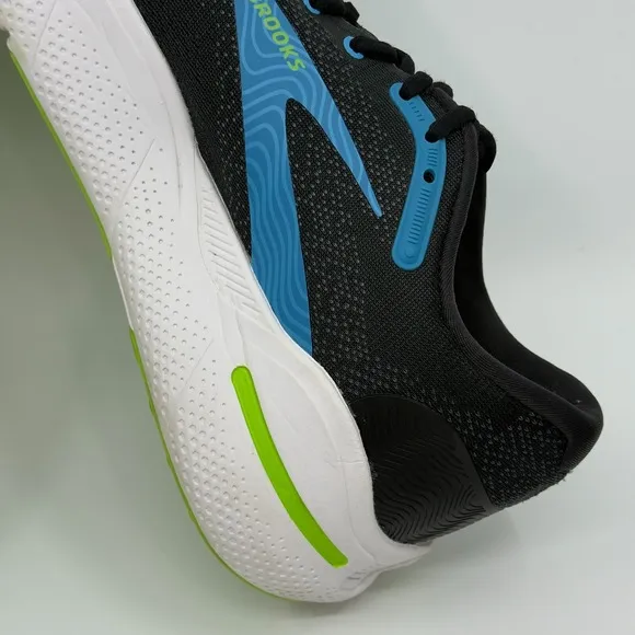 Brooks Ghost Max Running Shoes Mens 11 D Black Blue White Sneakers 1104061D060
