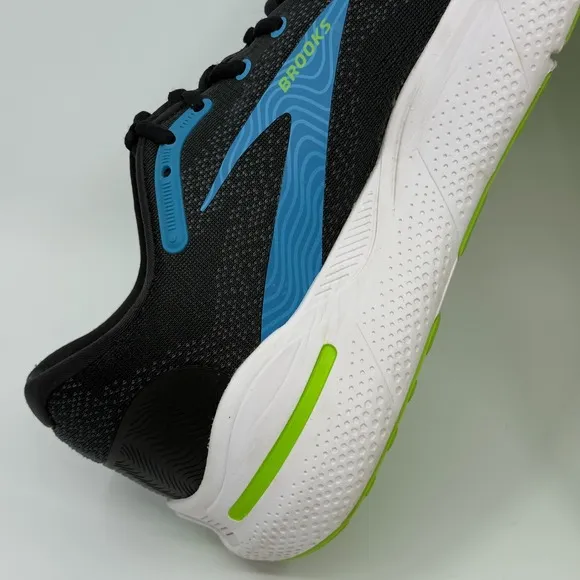 Brooks Ghost Max Running Shoes Mens 11 D Black Blue White Sneakers 1104061D060