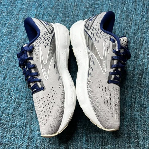 Brooks Glycerin 20 Running Shoes in Alloy Grey Blue Depths