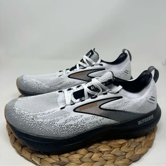 BROOKS Glycerin 21 Stealthfit Running Shoes Black White Grey Size 12.5 Men's