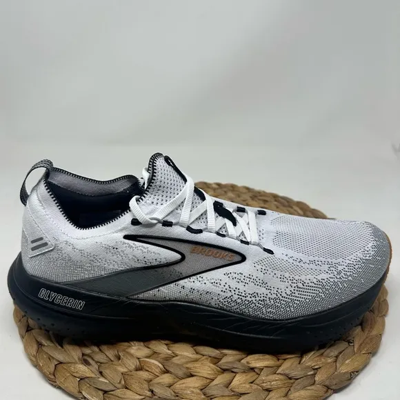 BROOKS Glycerin 21 Stealthfit Running Shoes Black White Grey Size 12.5 Men's