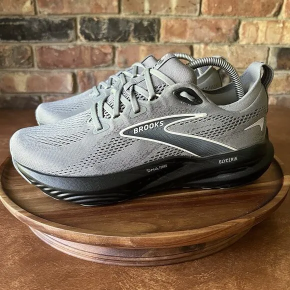 Brooks Glycerin 22 Mens Size 8 EE Gray Black Athletic Running Shoes Sneakers
