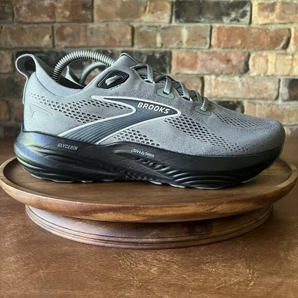 Brooks Glycerin 22 Mens Size 8 EE Gray Black Athletic Running Shoes Sneakers
