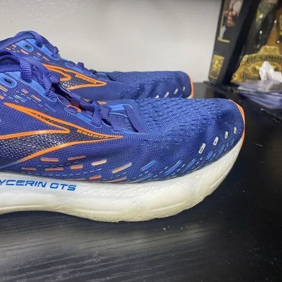 Brooks Glycerin GTS 20 Men’s Size 11 Blue Orange Running Shoes 1103831D444