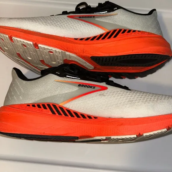 Brooks Gray and Orange Athletic Shoes with Cushioned Sole