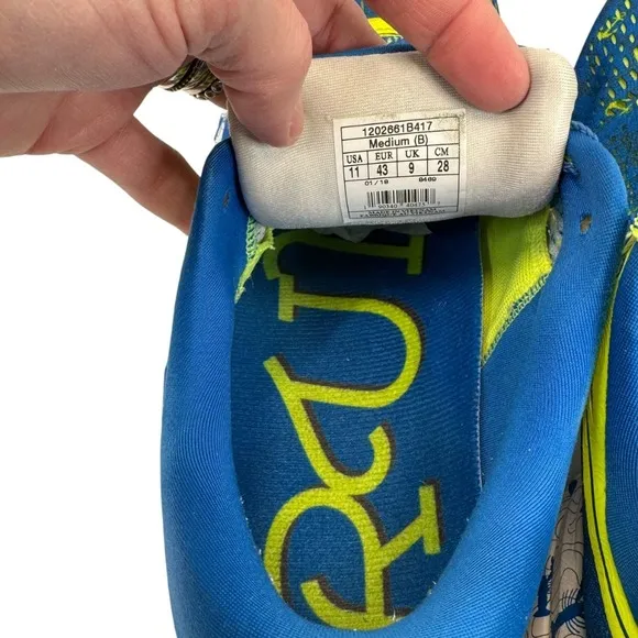 Brooks Launch 5 Run Wicked Lobster Anchor Blue Yellow Running Shoes 11 Boston