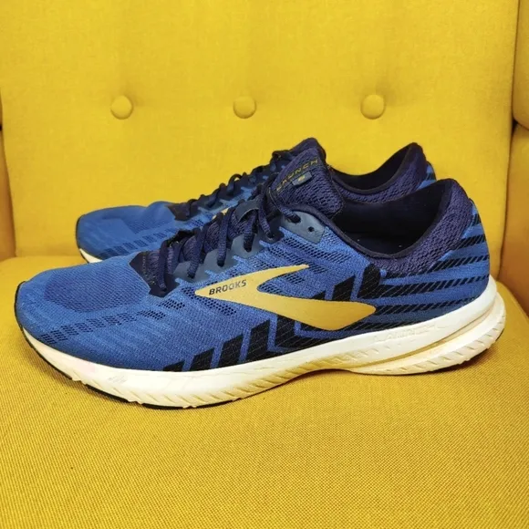 Brooks  Launch 6 Athletic Blue Gold  Running Sneakers Men's Shoe  Size US 13