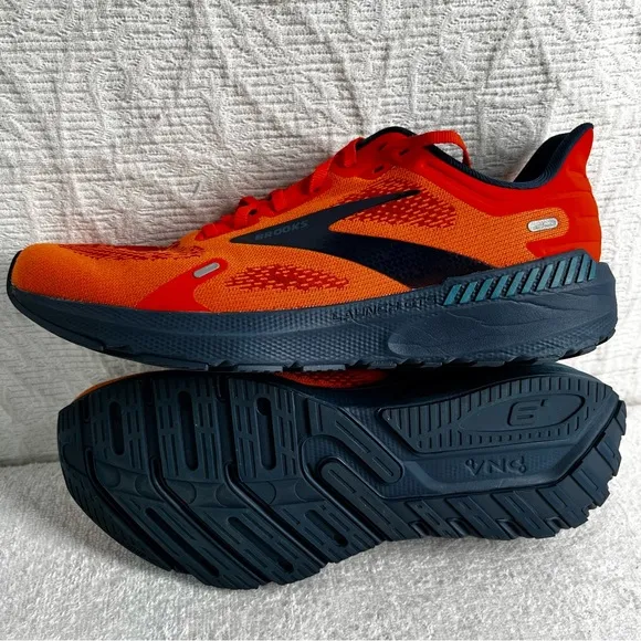 Brooks Launch 9 GTS Orange Running Shoes 1103871D854 Men 11D Guardrail NB Insole
