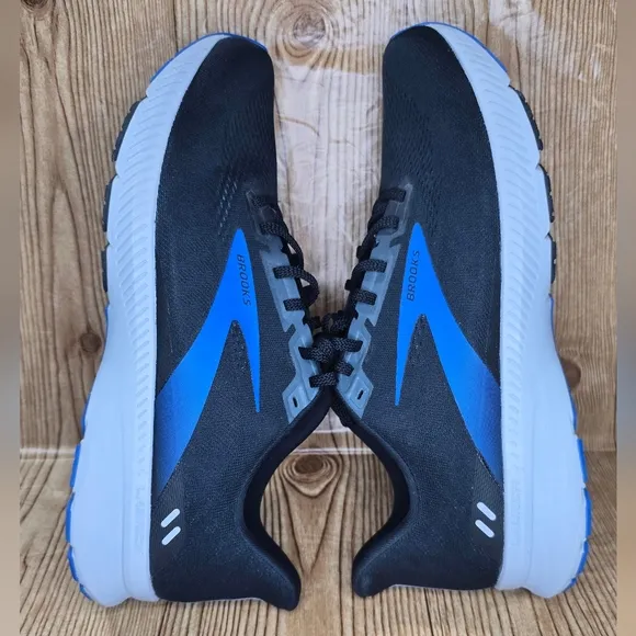 Brooks Men's Launch GTS 8 Running Shoes - Black and Blue Size 15