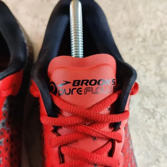Brooks Pure Flow Running Shoes Men's 9.5 Black White Athletic Trainers Sneaker
