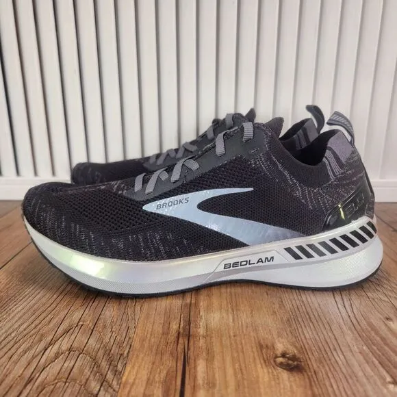 Brooks Bedlam 3 Men Sz 7D Black Athletic Road Running Sneakers Shoes 1103431D012