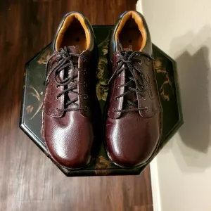 Brown leather shoes for women