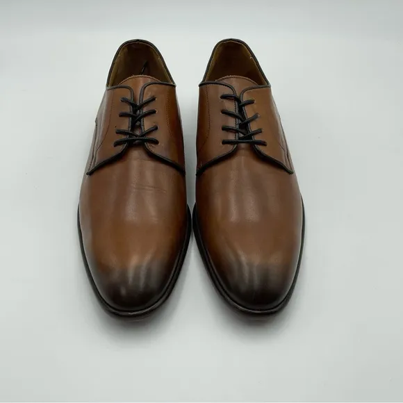 Bruno Magli Salerno Lace up Derby Men CognacLeather Dress Shoes- SZ 11-MSRP $298