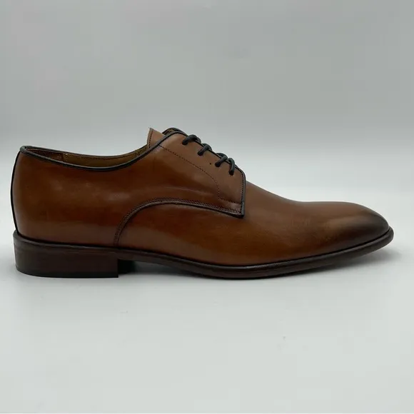 Bruno Magli Salerno Lace up Derby Men CognacLeather Dress Shoes- SZ 11-MSRP $298