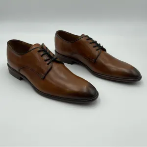 Bruno Magli Salerno Lace up Derby Men CognacLeather Dress Shoes- SZ 11-MSRP $298