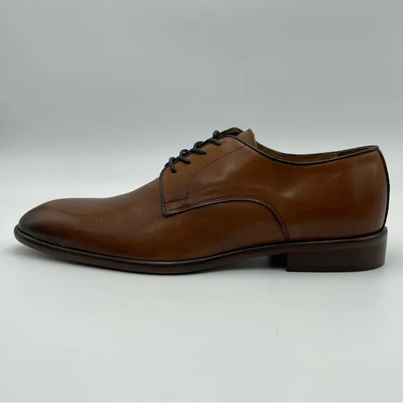 Bruno Magli Salerno Lace up Derby Men CognacLeather Dress Shoes- SZ 11-MSRP $298