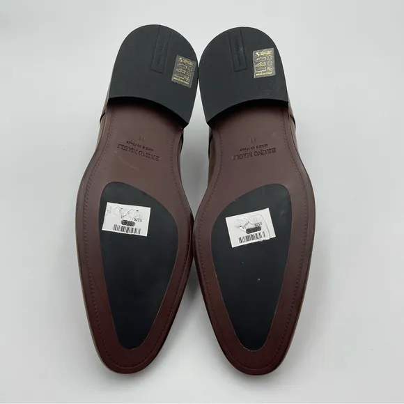 Bruno Magli Salerno Lace up Derby Men CognacLeather Dress Shoes- SZ 11-MSRP $298