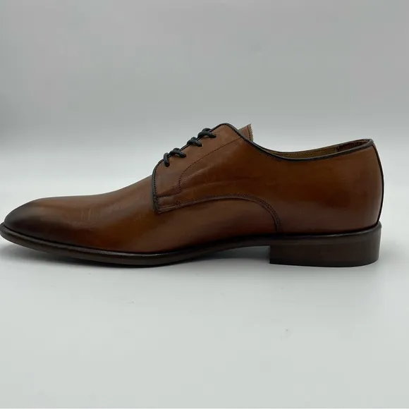 Bruno Magli Salerno Lace up Derby Men CognacLeather Dress Shoes- SZ 11-MSRP $298