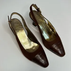 Bruno Magli Vintage Sling Back Kitten Heels