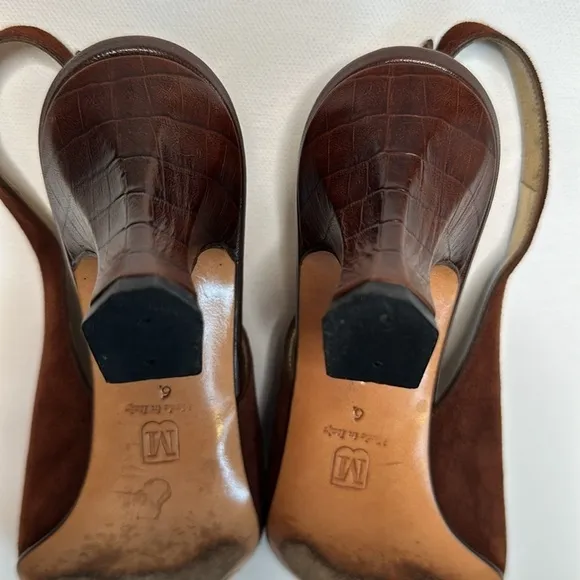 Bruno Magli Vintage Sling Back Kitten Heels