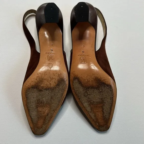 Bruno Magli Vintage Sling Back Kitten Heels
