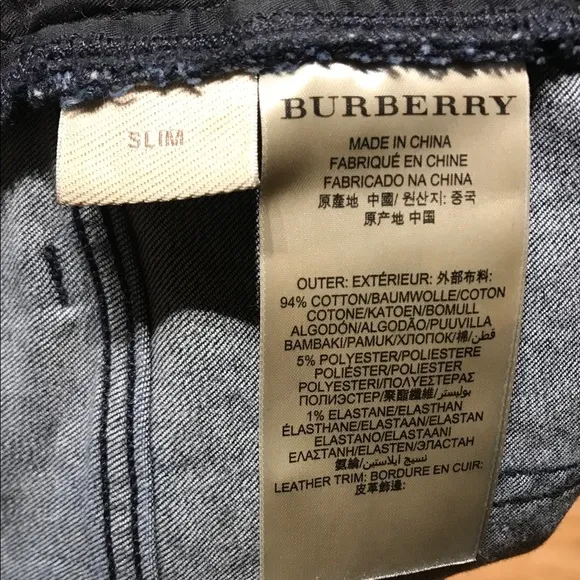 Burberry Brit Slim Fit Stretch Jeans Size-W26