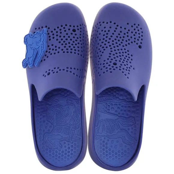 Burberry Stingray Perforated Rubber Clogs, IT/38/US8
