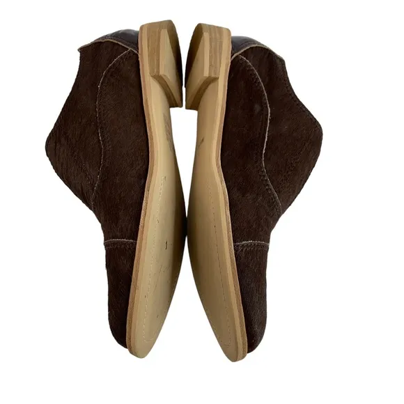 Bus Stop X ESPRESSO Brown Pony Hair Oxfords Size 39