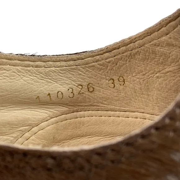 Bus Stop X ESPRESSO Brown Pony Hair Oxfords Size 39