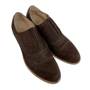 Bus Stop X ESPRESSO Brown Pony Hair Oxfords Size 39