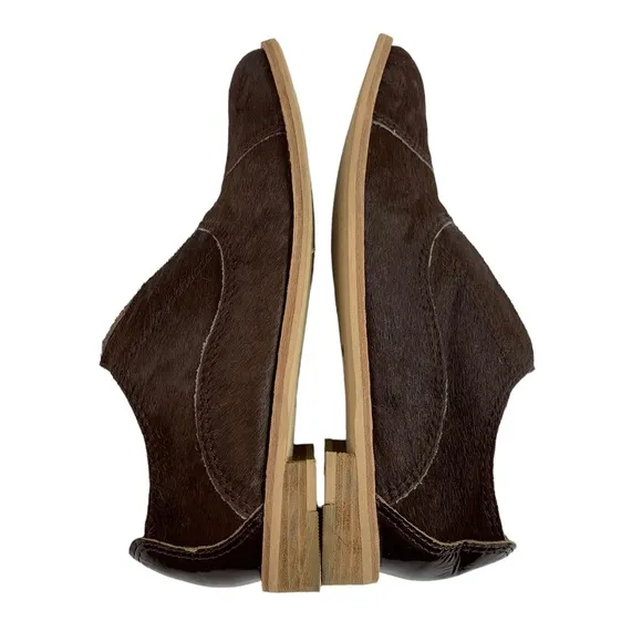 Bus Stop X ESPRESSO Brown Pony Hair Oxfords Size 39