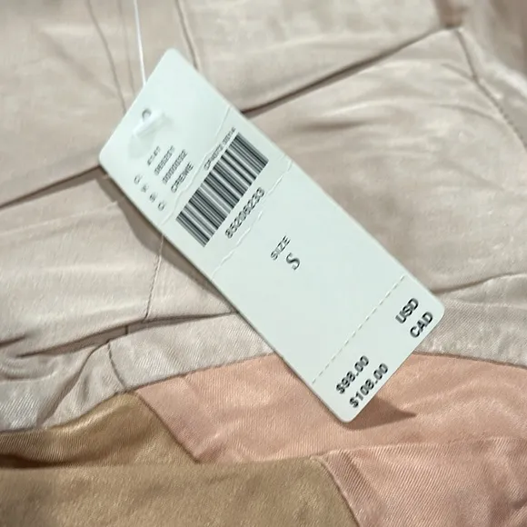 By Anthropologie Colorblock Satin Slip Dress Size Small