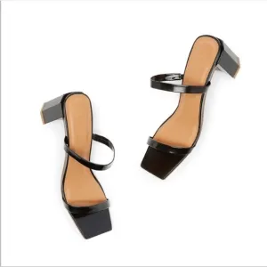 BY FAR – 100% LEATHER HEEL SANDALS