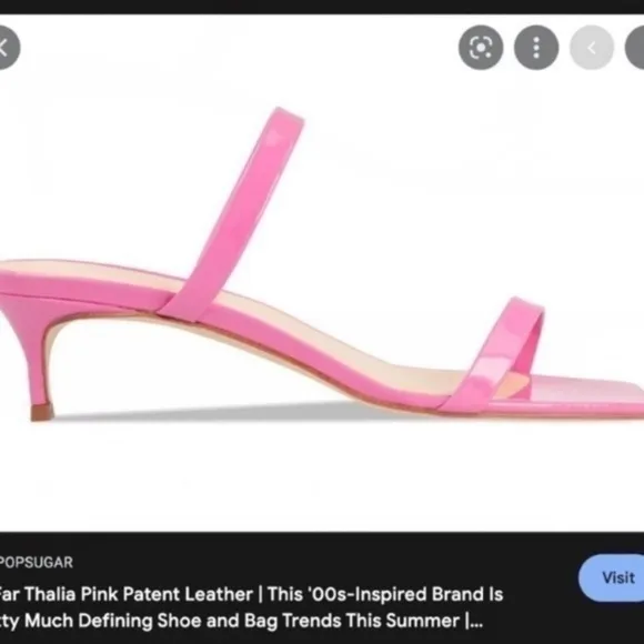 By Far Kitten Heels Thalia Patent Leather Strappy in Lilac Purple