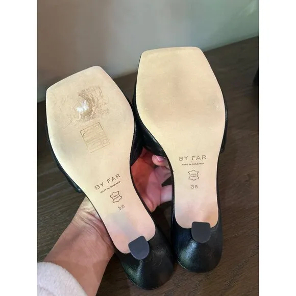 By Far Lana Mules Gloss Leather Womens Size 38 8