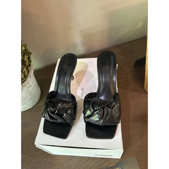 By Far Lana Mules Gloss Leather Womens Size 38 8