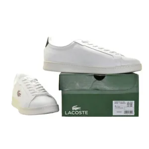 C5 NIB LACOSTE Carnaby Pro White/Black Leather Low Top Sneaker Shoes Size 11.5