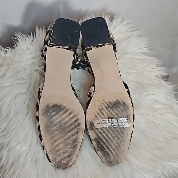 Cabi 6020 Kiki Ankle Strap Leopard Print Block Kitten Heels