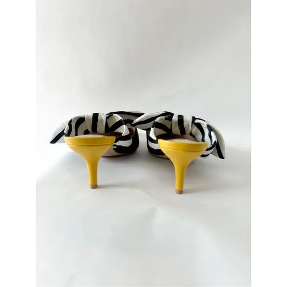 CAbi bow kitten heels mule shoes size 8