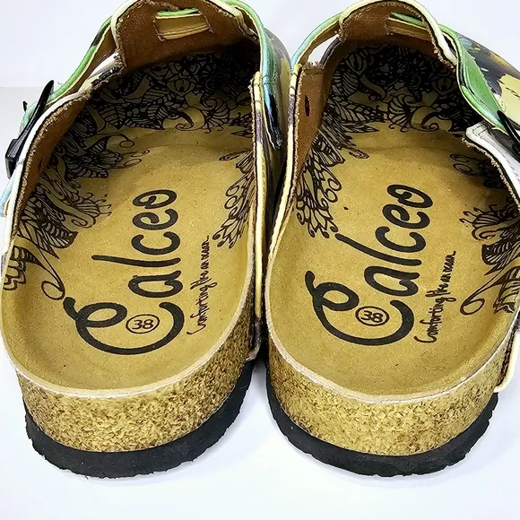 Calceo Butterfly Clogs Cork Comfort Vegan Leather